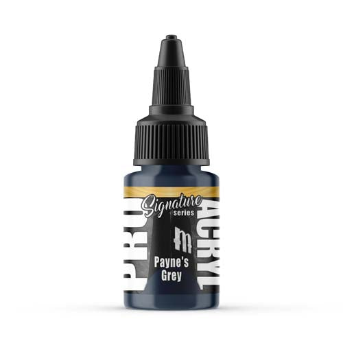 Pro Acryl Vince Venturella Payne's Grey premium acrylic paint with high-density pigment and no-clog cap.
