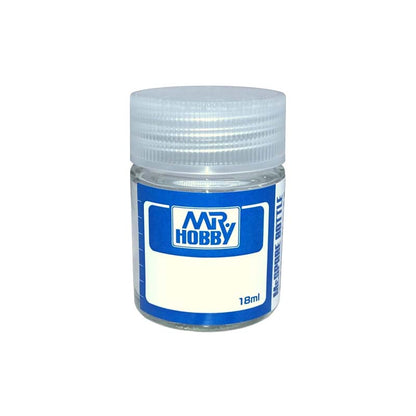 Mr Spare Bottle empty glass jar for mixing and storing custom paint colors with official Bluefin logo.
