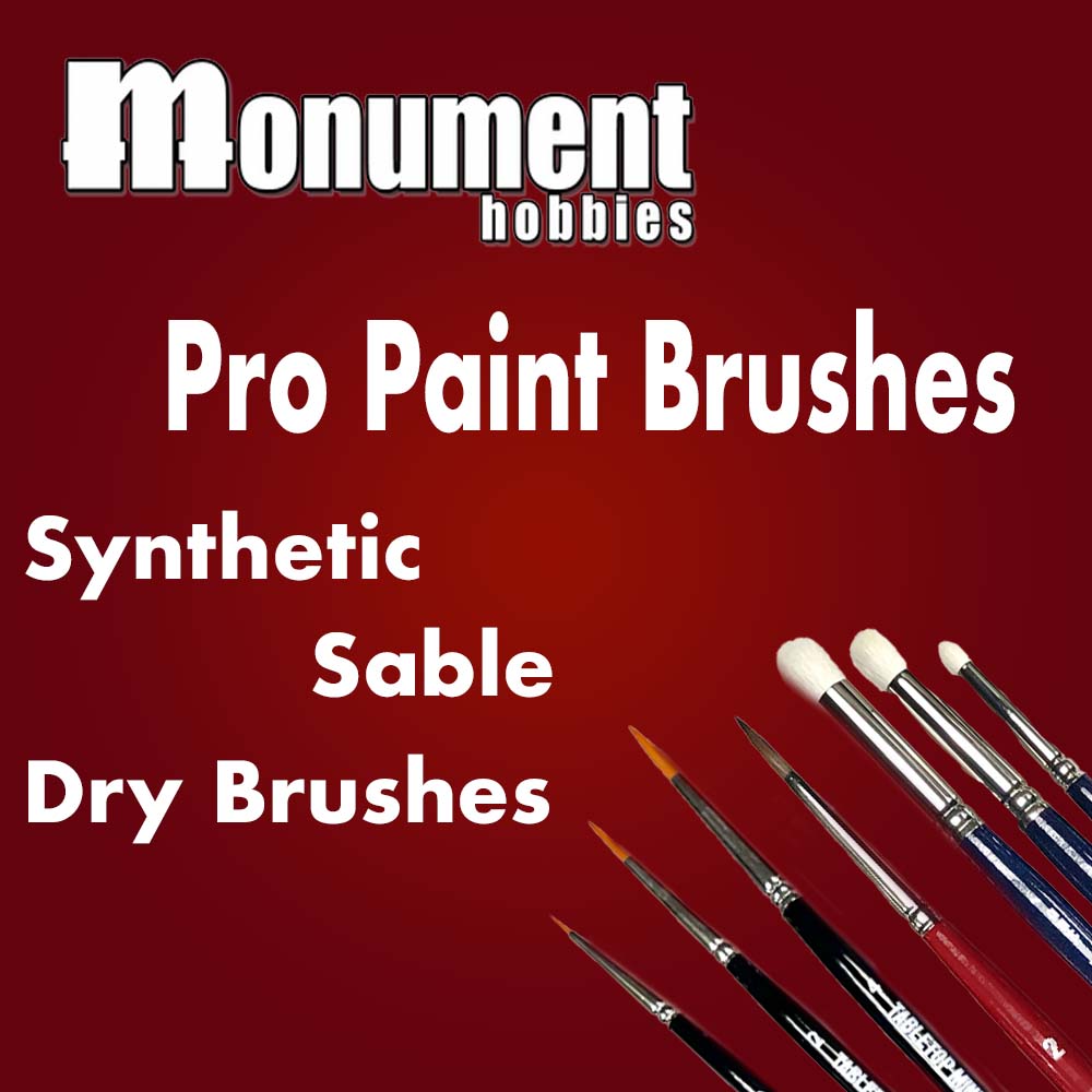 Monument Hobbies Pro Synthetic Drybrush Set