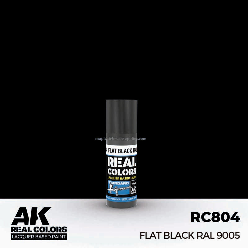 Black Rall Code AK Interactive Real Colors Flat Black RAL 9005