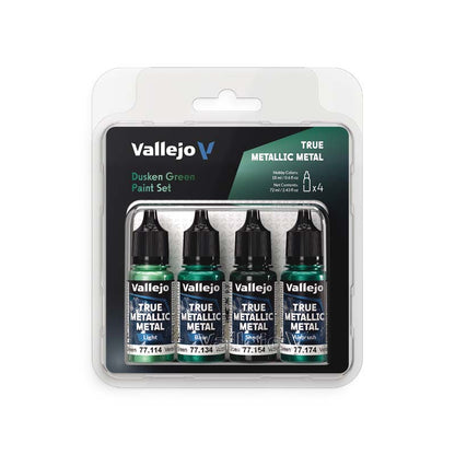 Vallejo Metallic Metal Dusken Green Paint Set