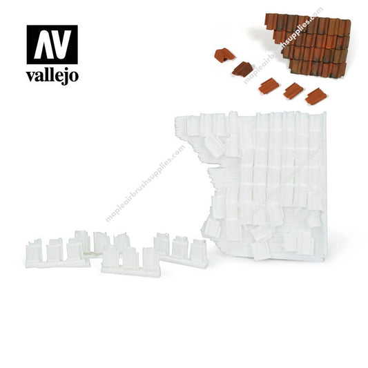 Vallejo Scenery Damaged Roof Section & Tiles