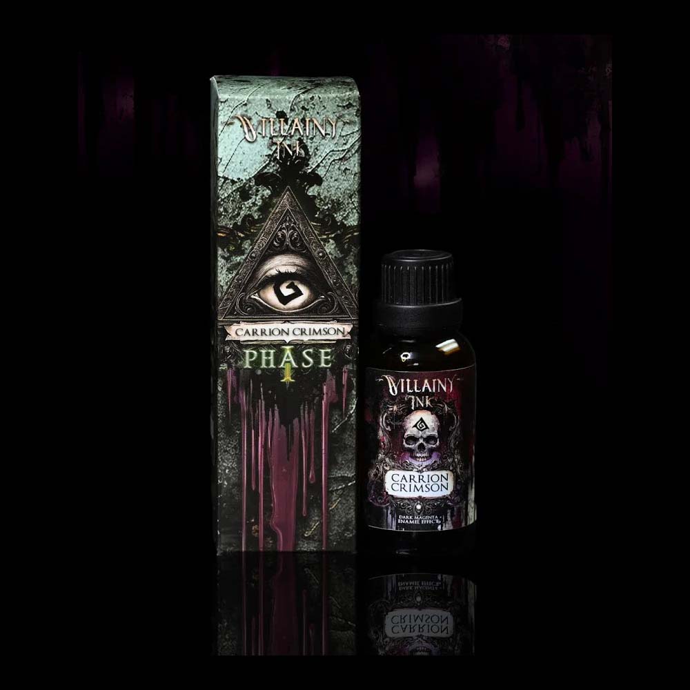 Villainy Inks Phase I Enamel Washes 30ml - Carrion Crimson