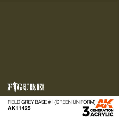 AK Interactive 3rd Gen Field Grey Base #1 Green uniform