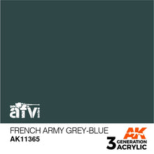 AK 3rd Gen French Army Grey-Blue premium acrylic paint for AFV models with optimal coverage and historical accuracy.