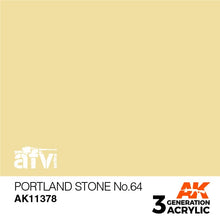 AK 3rd Gen Portland Stone No.64 acrylic paint for AFV models with optimal coverage and brush or airbrush use.