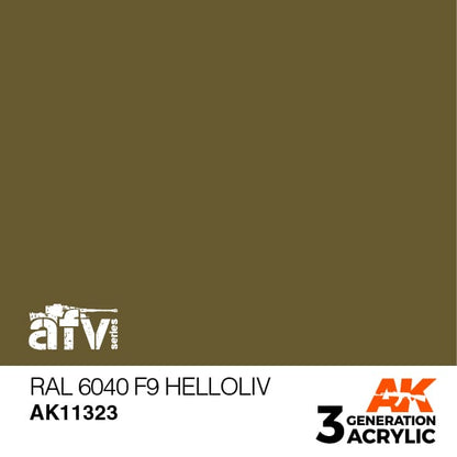 AK Interactive 3rd Gen RAL 6040 F9 Helloliv