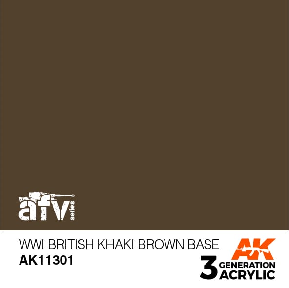 AK Interactive 3rd Gen WWI British KhAK Brown Base