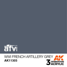 AK 3rd Gen WWI French Artillery Grey premium acrylic paint for military models by AK Interactive.