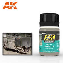 AK Dust Effects enamel color by AK Interactive for creating realistic light dust wash on scale models.