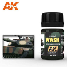 AK Wash For NATO Vehicles enamel wash by AK Interactive for detailed weathering of NATO camo military models.