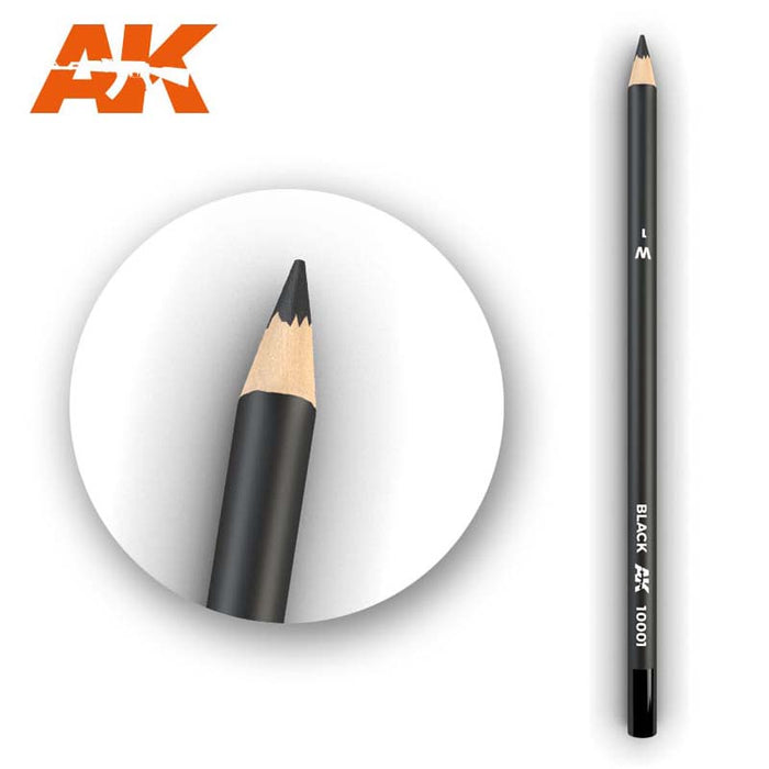 AK Interactive Weathing  Watercolor Weathering Pencil Black