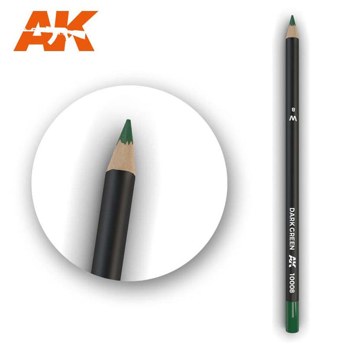 AK Interactive Watercolor Weathering Pencil Dark Green