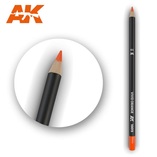 AK Interactive Watercolor Weathering Pencil Vivid Orange