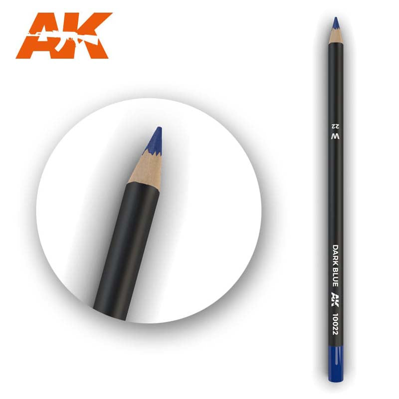 AK Interactive Watercolor Weathering Pencil Dark Blue