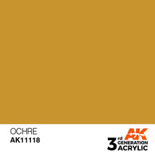 AK 3rd Gen Ocher acrylic paint by AK Interactive, premium hobby paint for brush and airbrush use with optimal coverage.