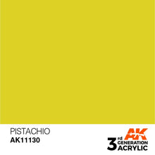 AK 3rd Gen Pistachio acrylic paint offering premium coverage and intensity for brush and airbrush hobby use.