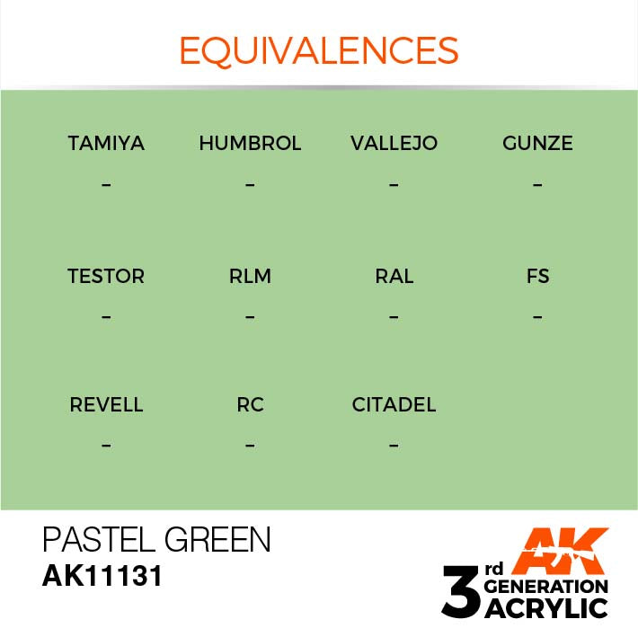 AK Interactive 3rd Gen Cross Reference Pastel Green