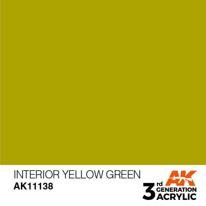 AK Interactive Paint 3rd Gen Paint: Interior Yellow Green