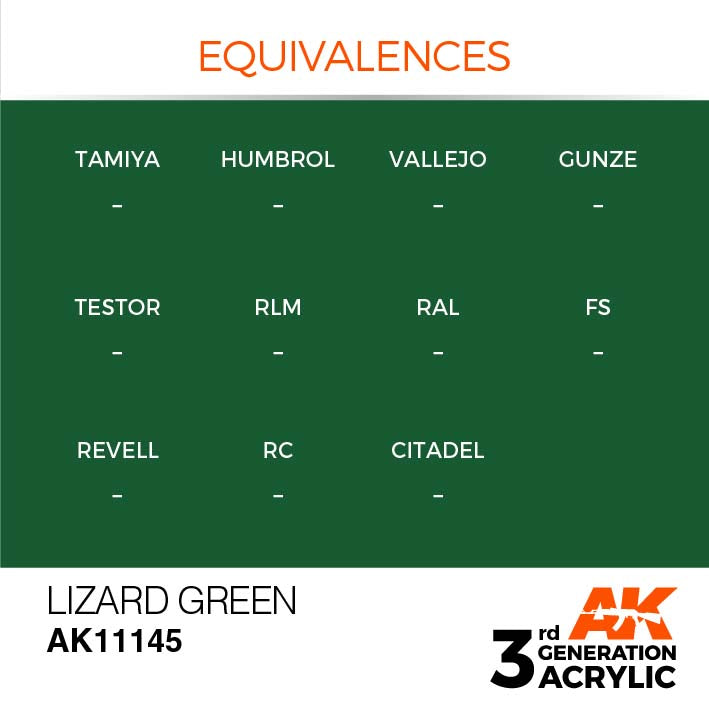 AK Interactive 3rd Gen Cross Reference Lizard Green
