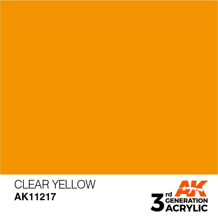 AK Interactive 3rd Gen Cross Reference Clear Yellow