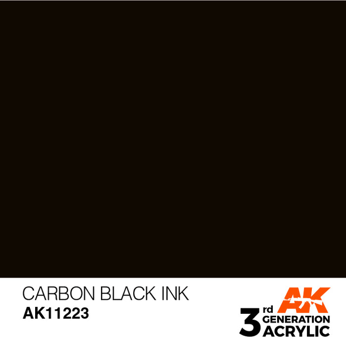 AK Interactive Paint 3rdGen Paint Cross Reference Carbon Black Ink