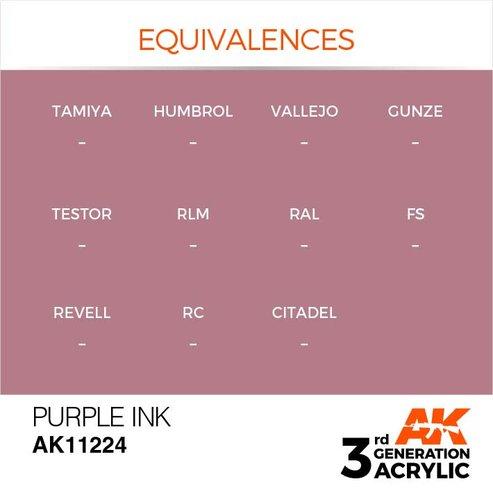 AK Interactive 3rd Gen Cross Reference Purple Ink