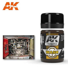 AK Wash For Aircraft Engine by AK Interactive for detailed engine and turbine wash effects in scale modeling and dioramas