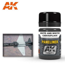 AK Paneliner For White And Winter Camouflage 35ml bottle for detailed panel lining on winter camo models by AK Interactive