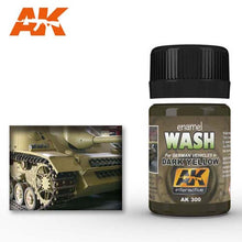 AK Wash For Dark Yellow Vehicles enamel wash by AK Interactive designed for German vehicles in model painting.