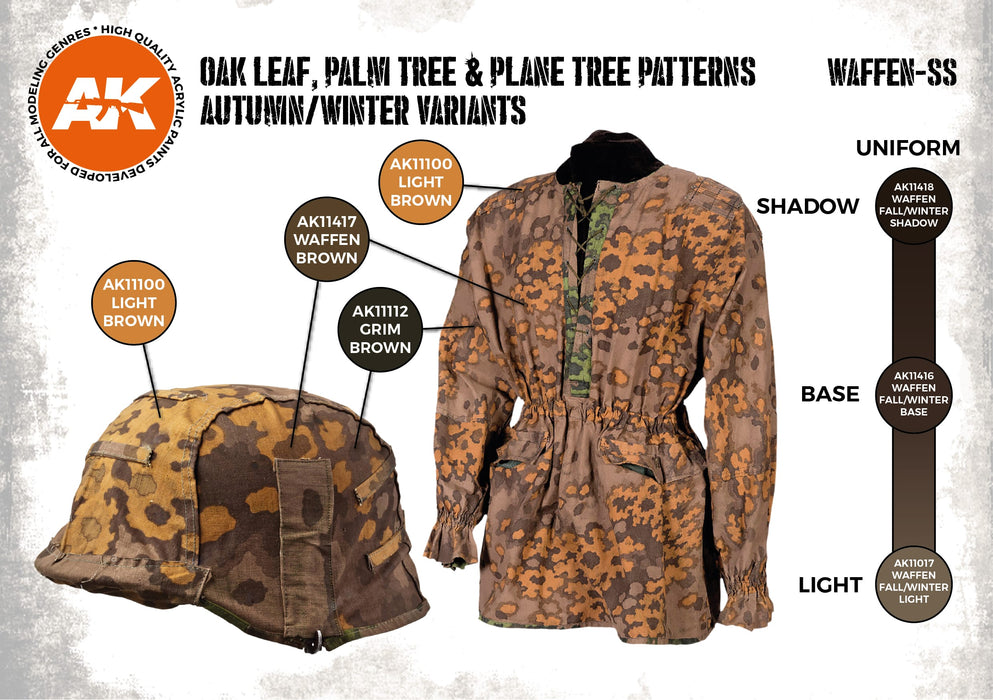 AK Interactive OAK LEAF, PALM TREE, PLANE TREE PATTERNS AUTUMN/WINTER 3