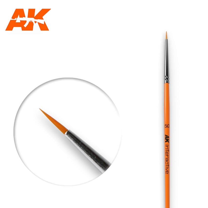 AK Interactive Round Paint Brush 5/0 Synthetic