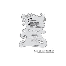 Essential Seven Mini Shield airbrush stencil template with solvent-proof design for detailed illustration and easy cleanup.