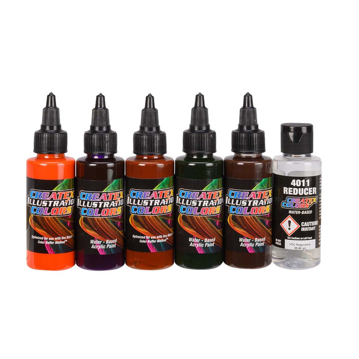 Createx Airbrush Illustration Secondary Set 2oz