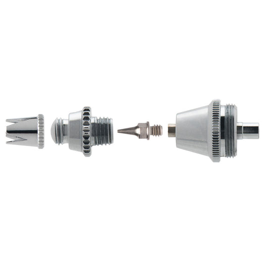 I 535 2: Fluid Head System 0.23 mm showing all metal components including needle cap, nozzle cap, fluid nozzle, and base.