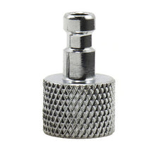 Quick Disconnect Male Adapter for iwata airbrushes with knurled grip and durable metal construction for easy hose connection.