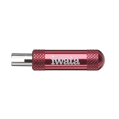 Nozzle Wrench by Iwata in red, designed for safe, damage-free airbrush nozzle removal and tightening, fits most Iwata models.
