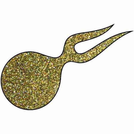 Holographic Metal Flake Elvis Gold