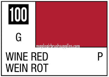 Mr. Color Wine Red paint swatch showcasing a deep wine red hue for model and hobby painting.