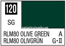 Mr. Color RLM80 Olive Green showing dark olive green paint swatch for modeling and hobby use by Mr Hobby.
