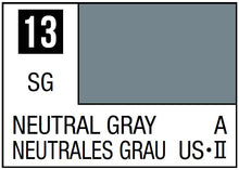 Mr. Color Neutral Gray 13 paint swatch showing the shade of gray for Mr Hobby modeling paint.