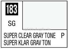 Mr. Color Super Clear Gray Tone label showing product number 183 and description in black text on white background.
