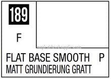 Mr. Color Flat Base Smooth 189 label showing product code and description for smooth matte base coating.