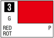 Mr. Color Gloss Red label showing bold red shade for Mr Hobby Mr. Color 3 Gloss Red 10ml paint product.