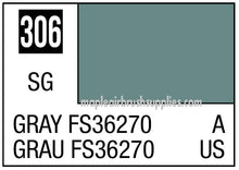 Mr. Color Gray FS36270 paint sample showing accurate 306 code in gray shade for model finishing.