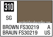 Mr. Color Brown FS30219 paint swatch showing color code 310 and shade for model and craft painting.