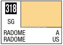 Mr. Color Radome 318 paint sample color swatch showing light beige shade for model detailing.