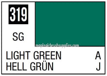 Mr. Color Light Green 319 paint swatch showing the shade designation and color code for hobby modeling.