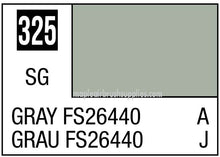 Mr. Color Semi Gloss Gray FS26440 paint swatch displaying color code 325 with semi-gloss finish for model painting.