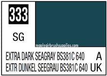 Mr. Color Extra Dark Seagray BS381C 640 paint swatch with dark seagray color code 333 for model painting.
